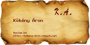 Kökény Áron névjegykártya